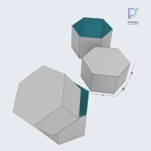 Custom Hexagon Lid off Boxes